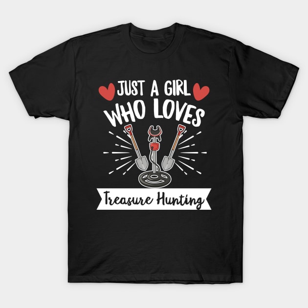 Metal Detecting Quote for a Treasure Hunter Girl T-Shirt by ErdnussbutterToast